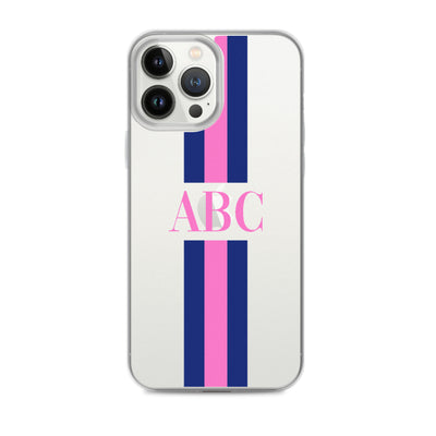 Monogrammed Striped iPhone Case