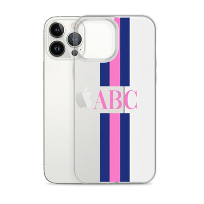 Monogrammed Striped iPhone Case