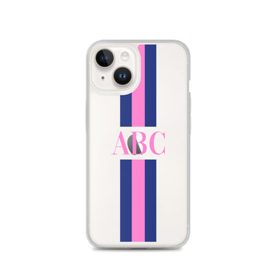 Monogrammed Striped iPhone Case