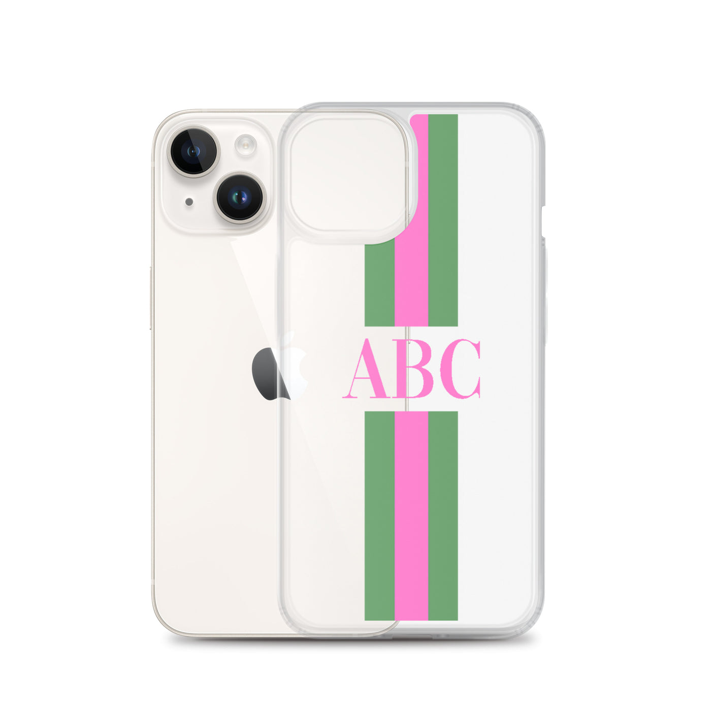 Monogrammed Striped iPhone Case