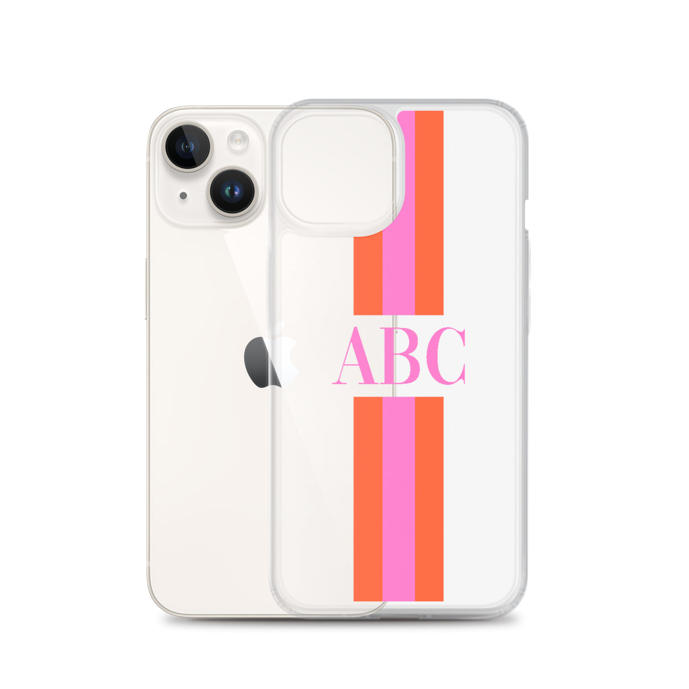 Monogrammed Striped iPhone Case