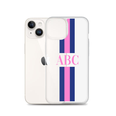 Monogrammed Striped iPhone Case