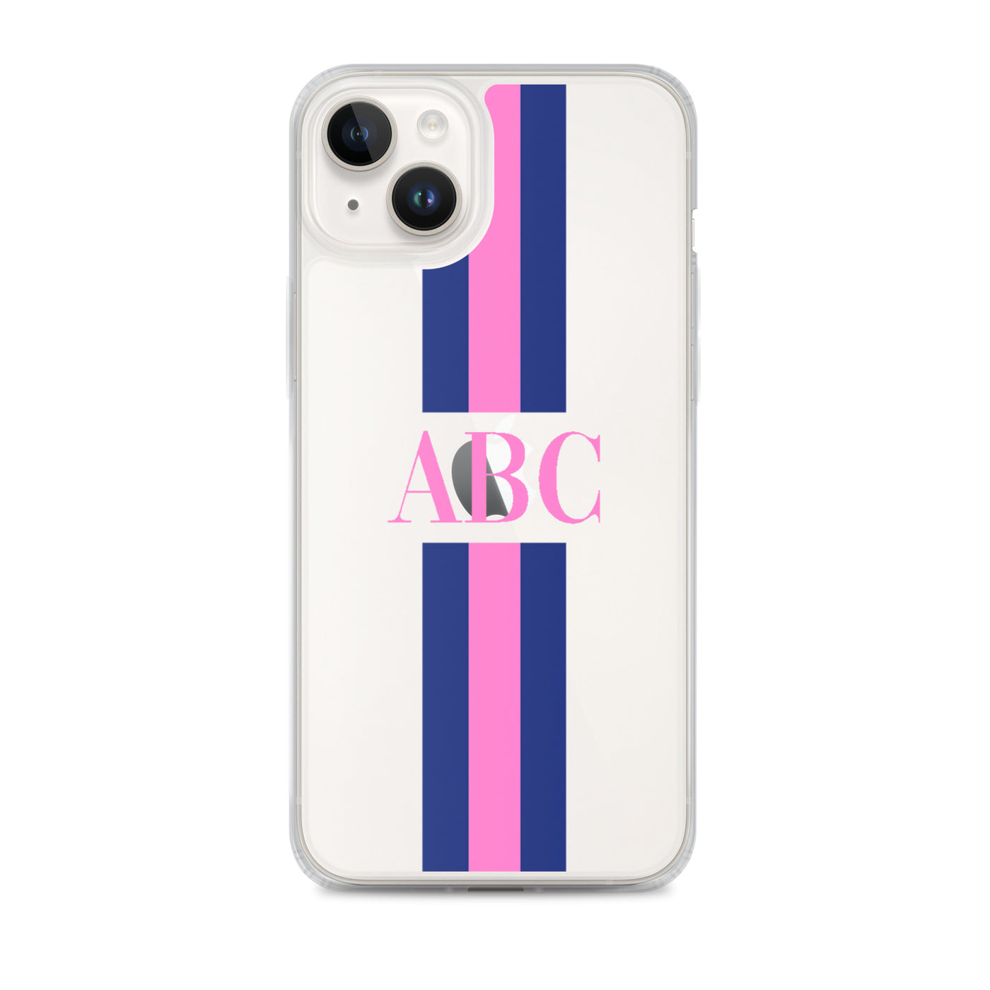 Monogrammed Striped iPhone Case