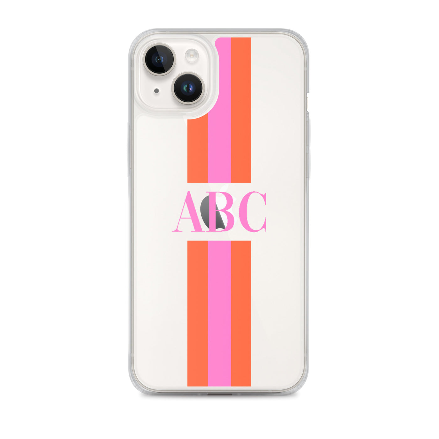 Monogrammed Striped iPhone Case