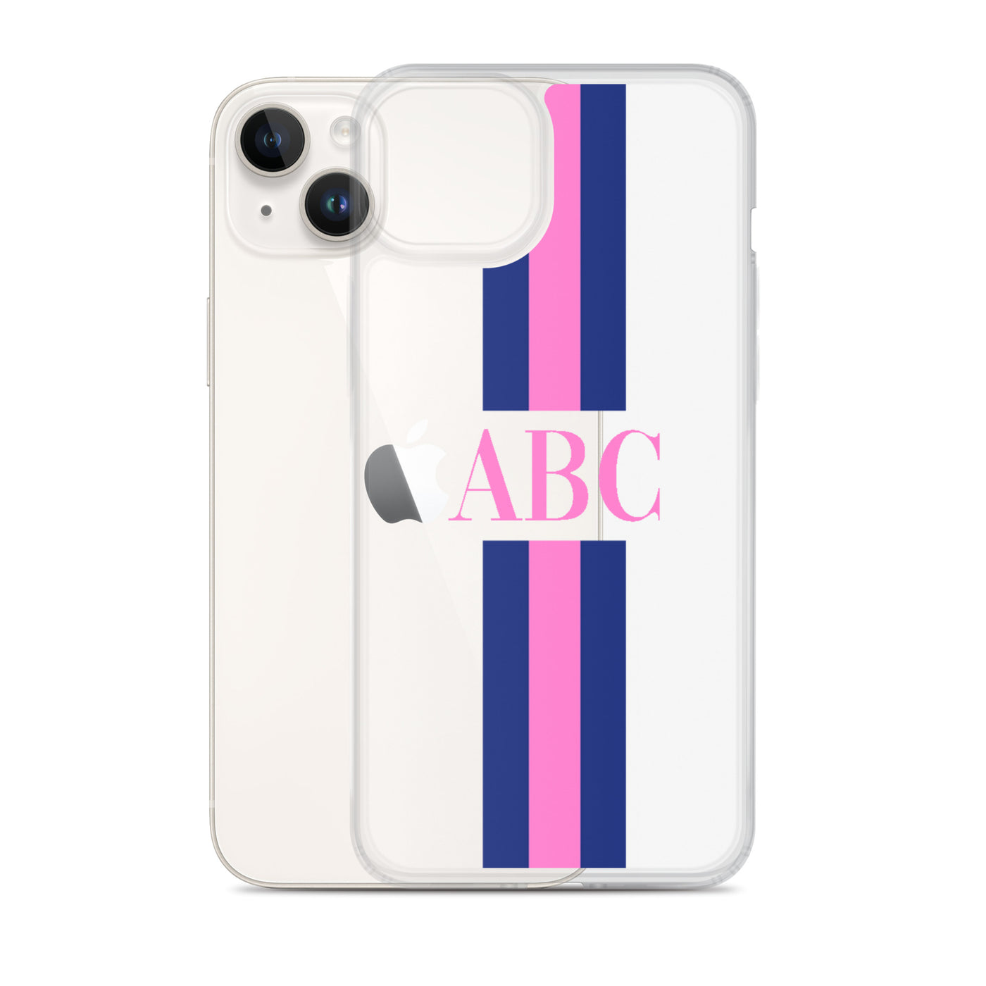 Monogrammed Striped iPhone Case