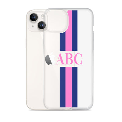 Monogrammed Striped iPhone Case