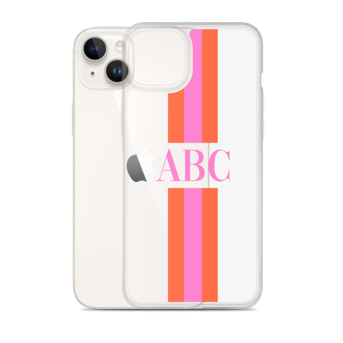 Monogrammed Striped iPhone Case