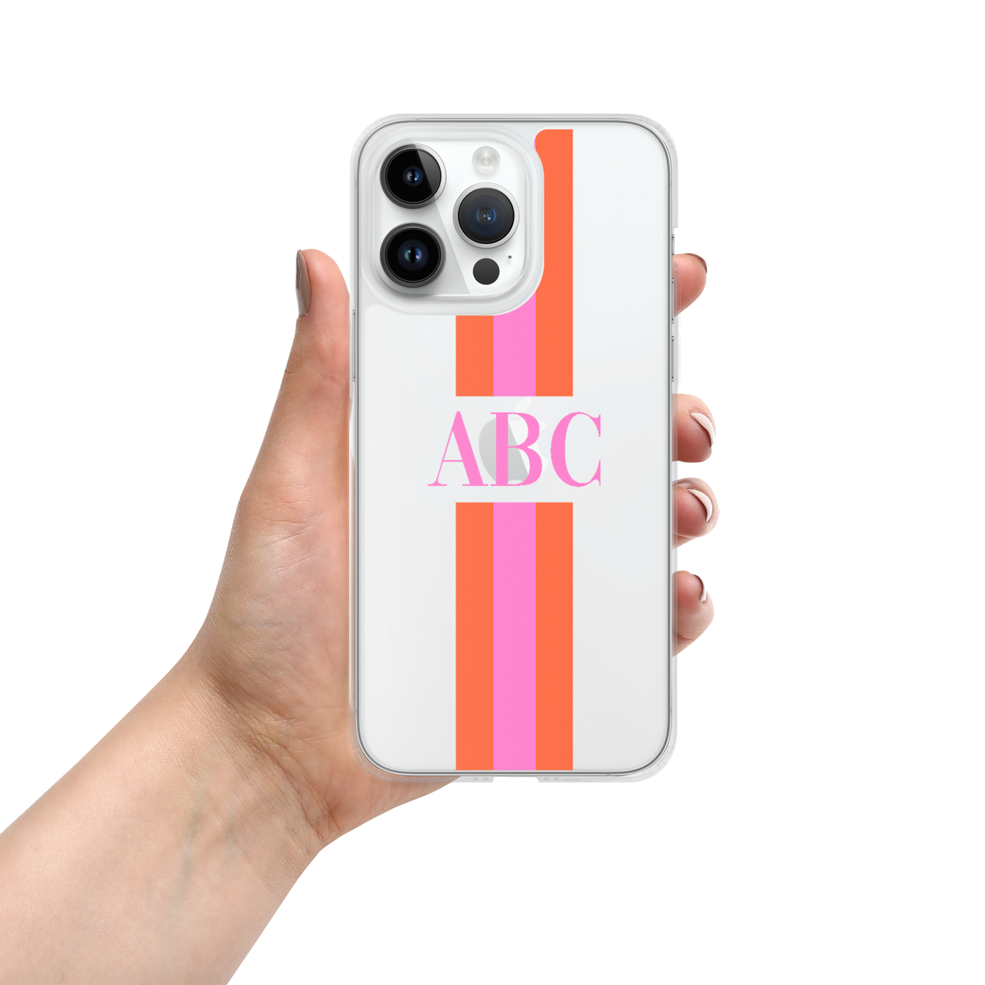 Monogrammed Striped iPhone Case