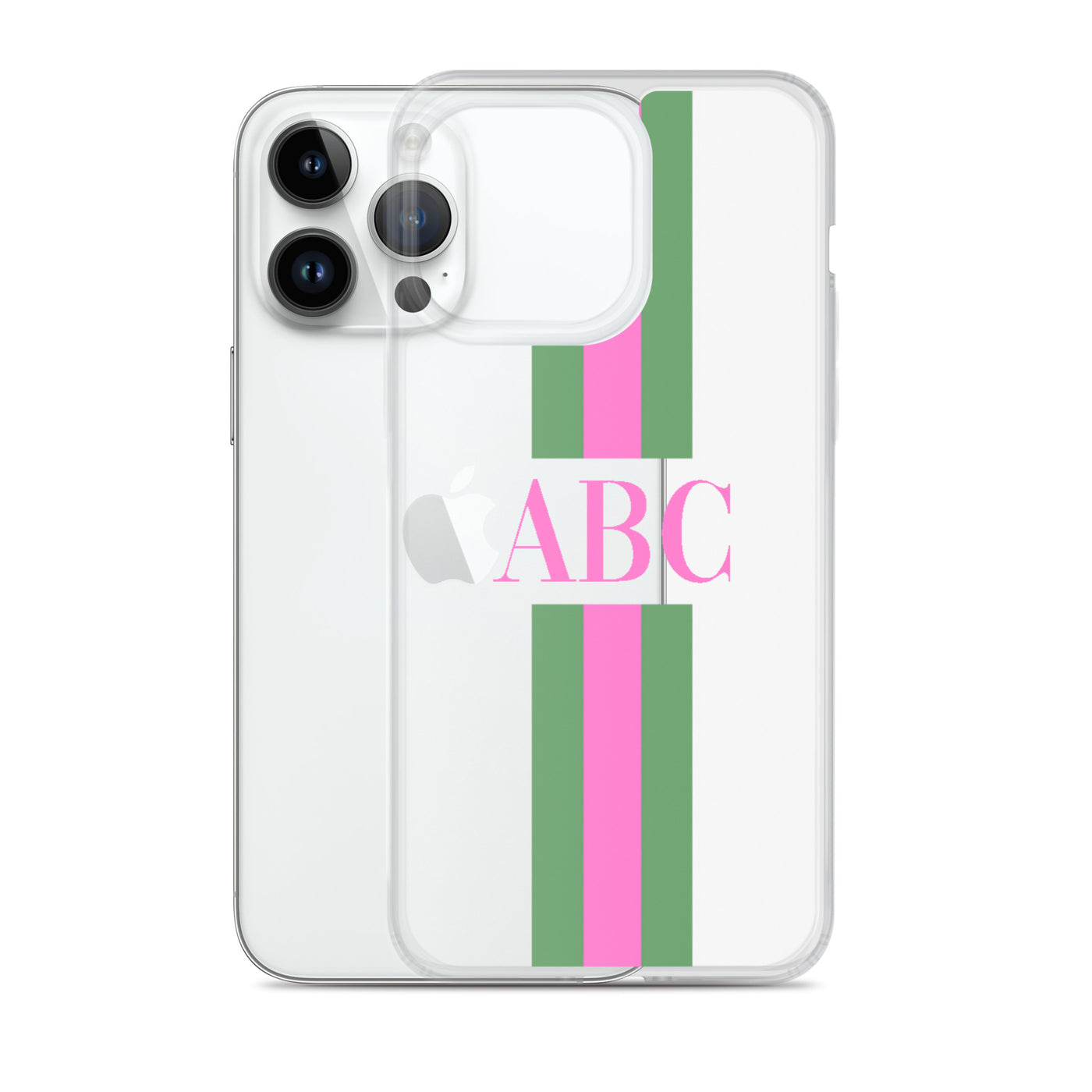 Monogrammed Striped iPhone Case