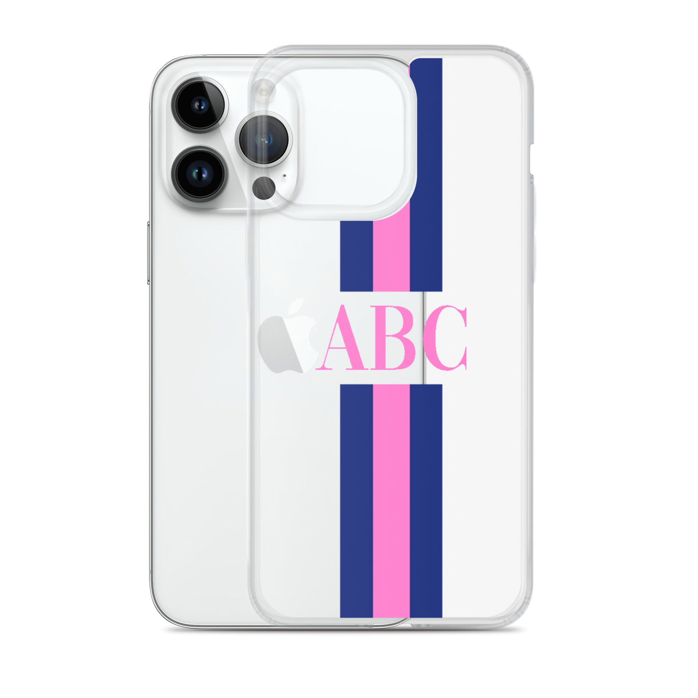 Monogrammed Striped iPhone Case