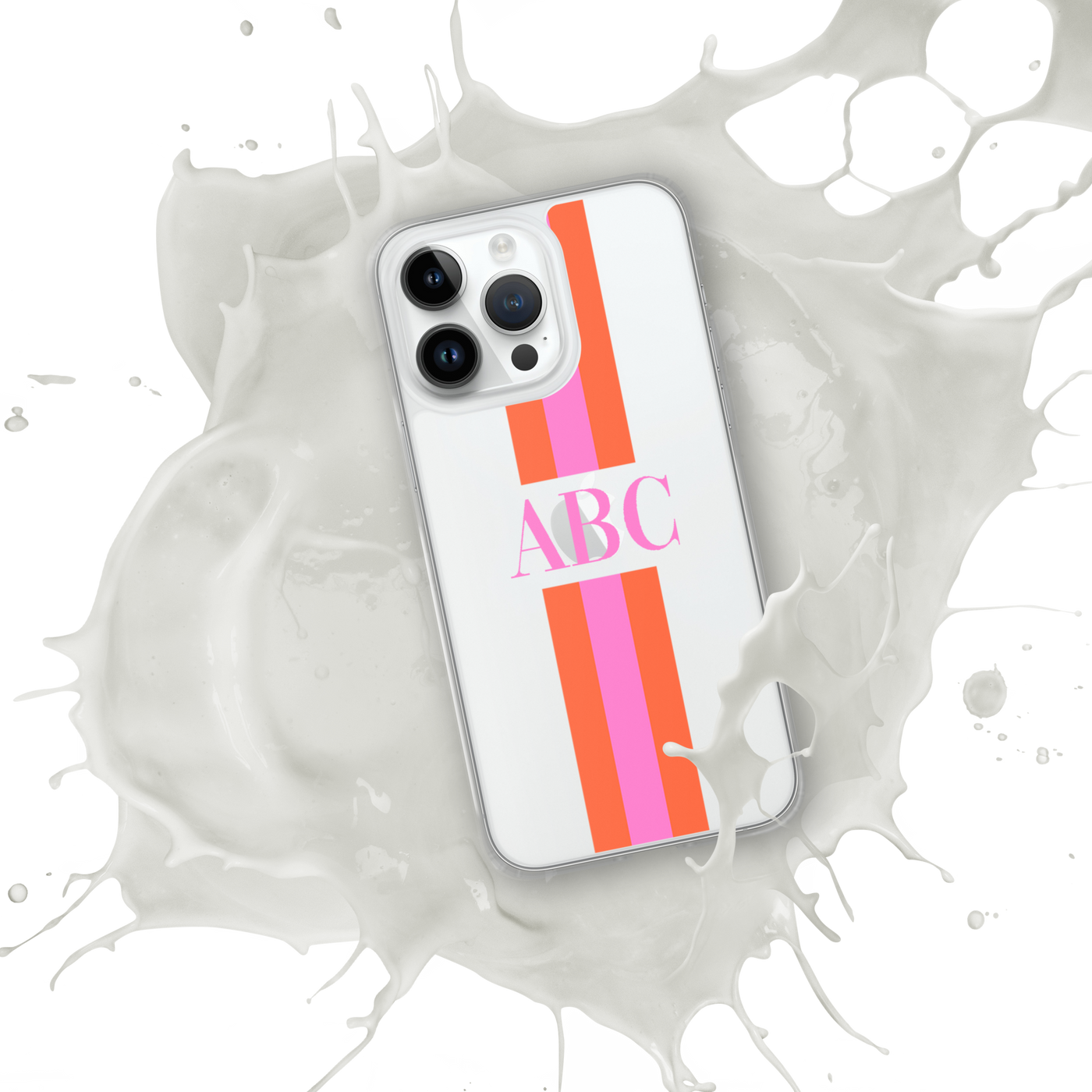 Monogrammed Striped iPhone Case