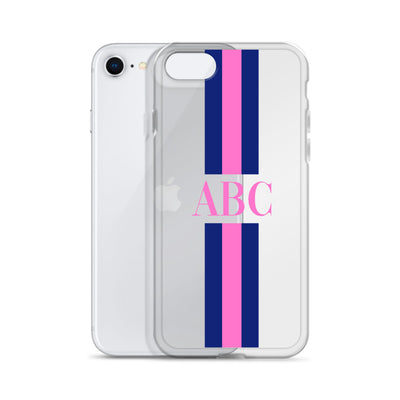 Monogrammed Striped iPhone Case