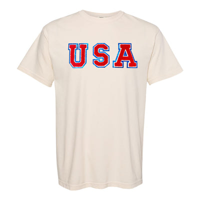 USA Letter Patch Comfort Colors T-Shirt