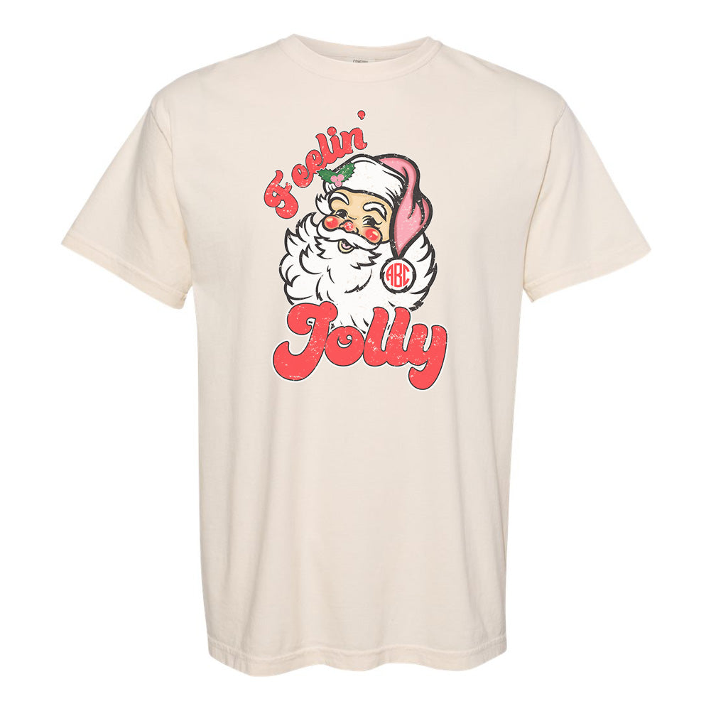 Monogrammed 'Feelin' Jolly' Santa T-Shirt