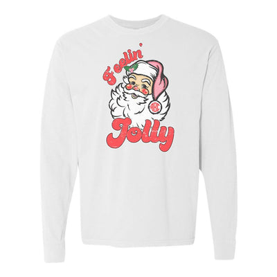 Monogrammed 'Feelin' Jolly' Santa Long Sleeve T-Shirt