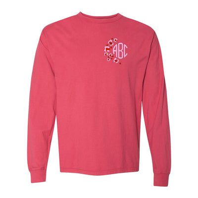 Monogrammed Pink Leopard Long Sleeve T-Shirt