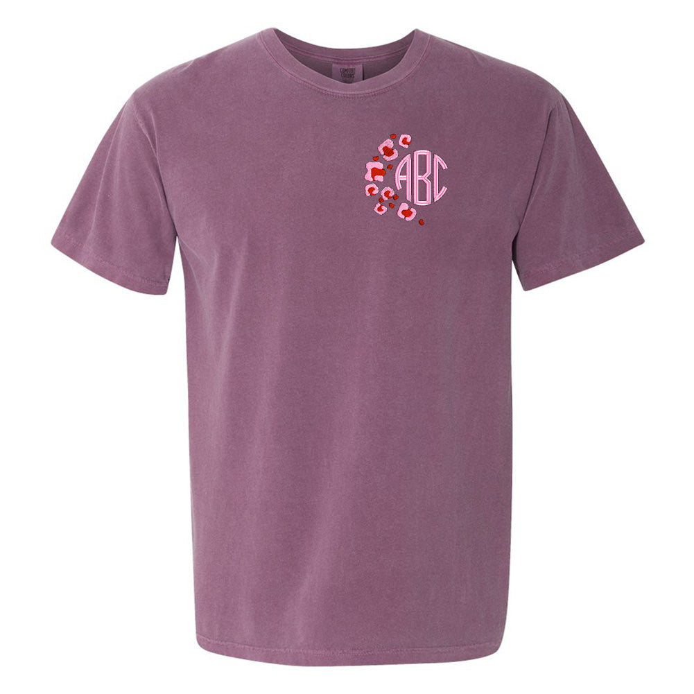 Monogrammed Pink Leopard T-Shirt