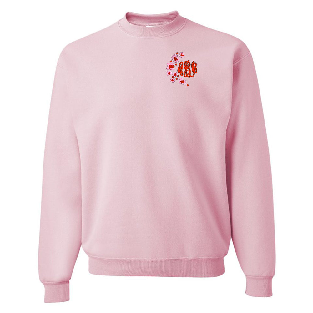 Monogrammed Pink Leopard Crewneck Sweatshirt