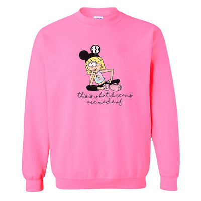 Monogrammed 'Lizzie McGuire Disney' Neon Crewneck Sweatshirt