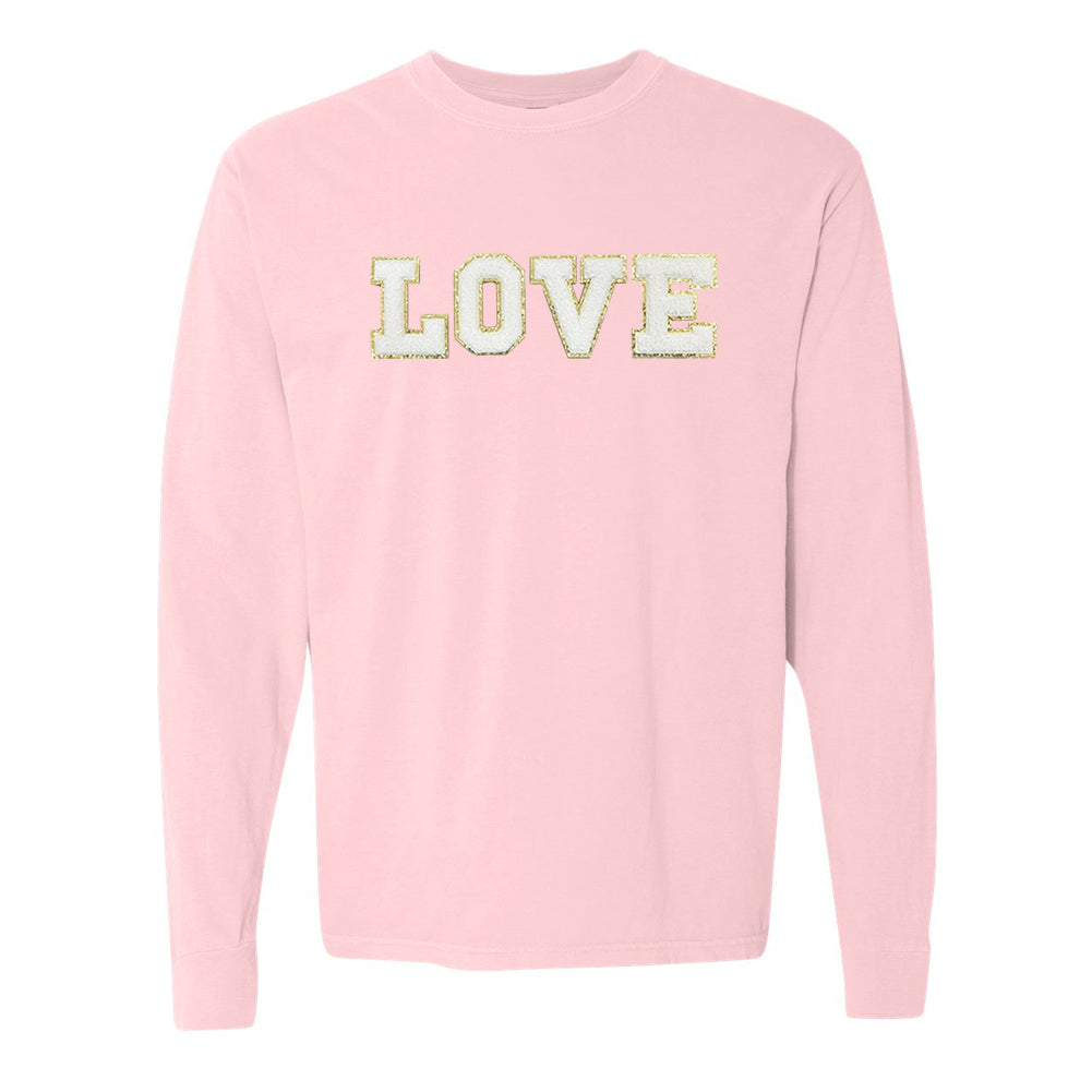 Love/Lover Letter Patch Long Sleeve T-Shirt