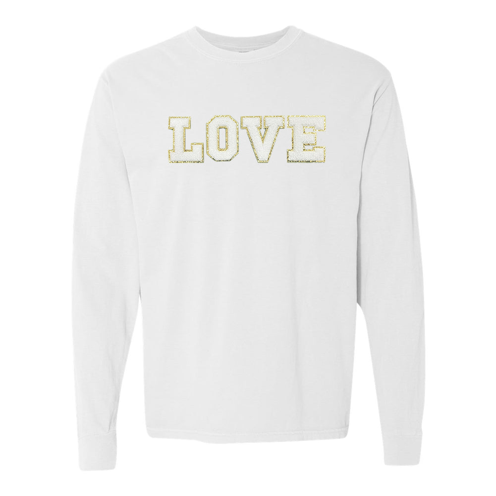Love/Lover Letter Patch Long Sleeve T-Shirt