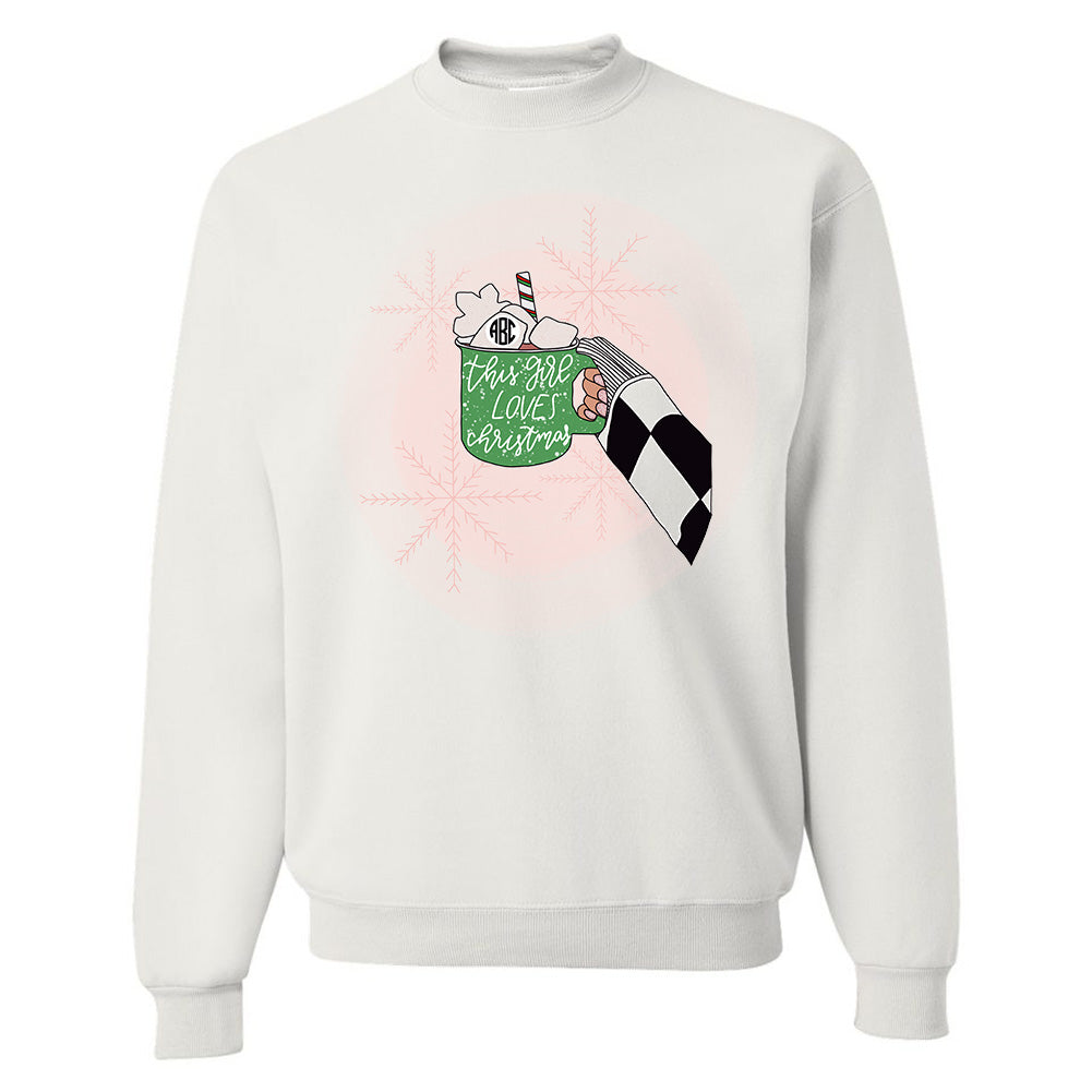 Monogrammed 'This Girl Loves Christmas' Crewneck Sweatshirt
