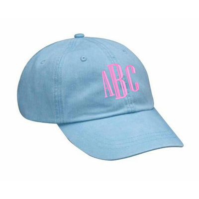 Hat light blue monogram
