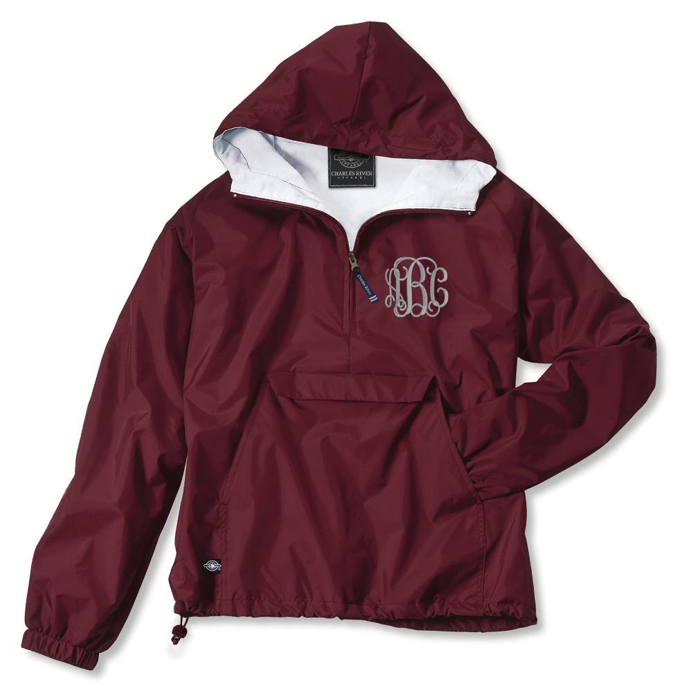 Monogrammed Pullover Rain Jacket