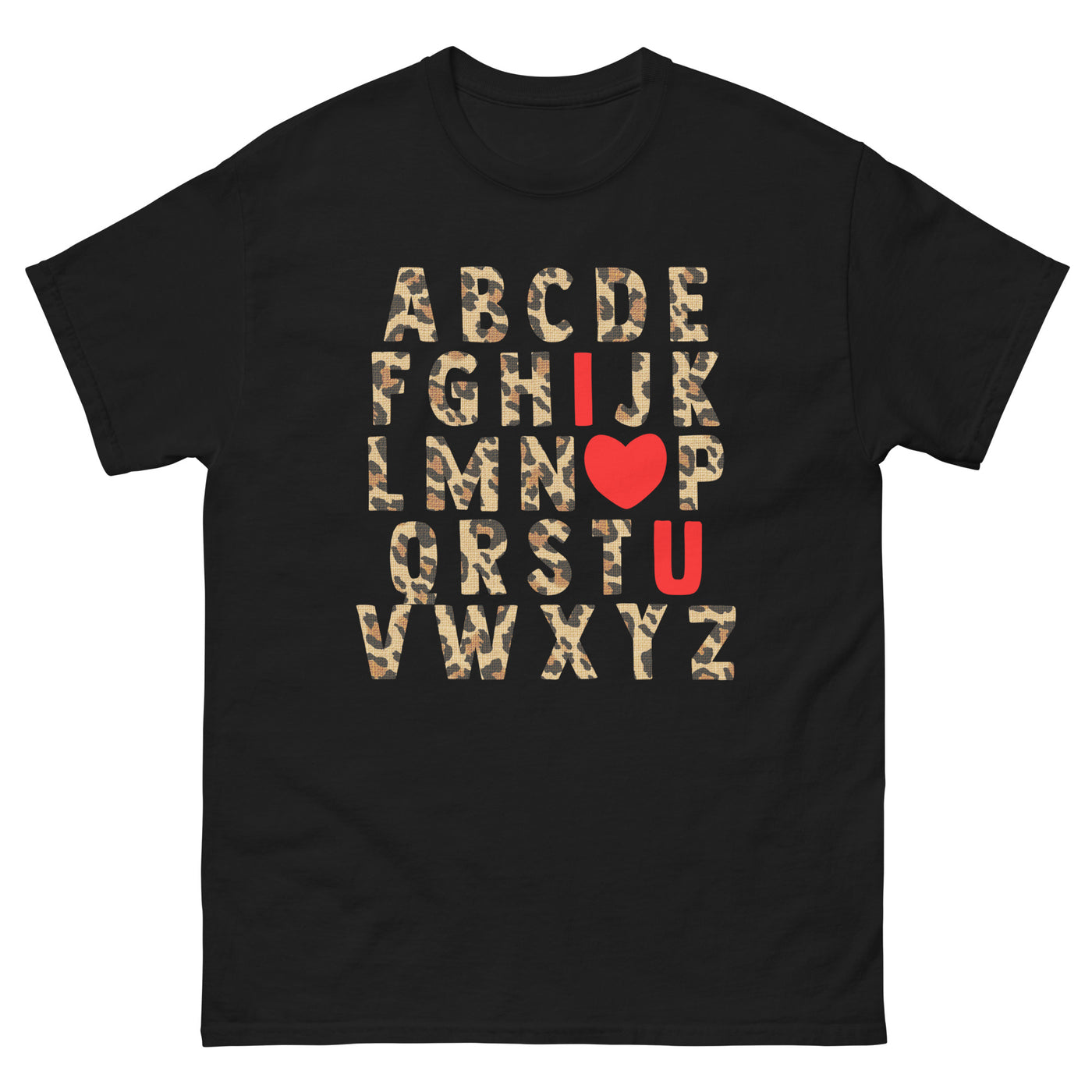 'ABC Leopard Love' Teacher Basic T-Shirt