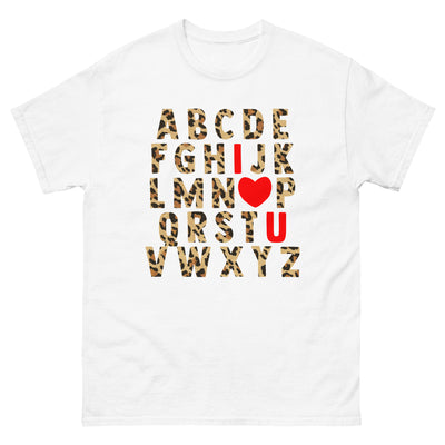 'ABC Leopard Love' Teacher Basic T-Shirt