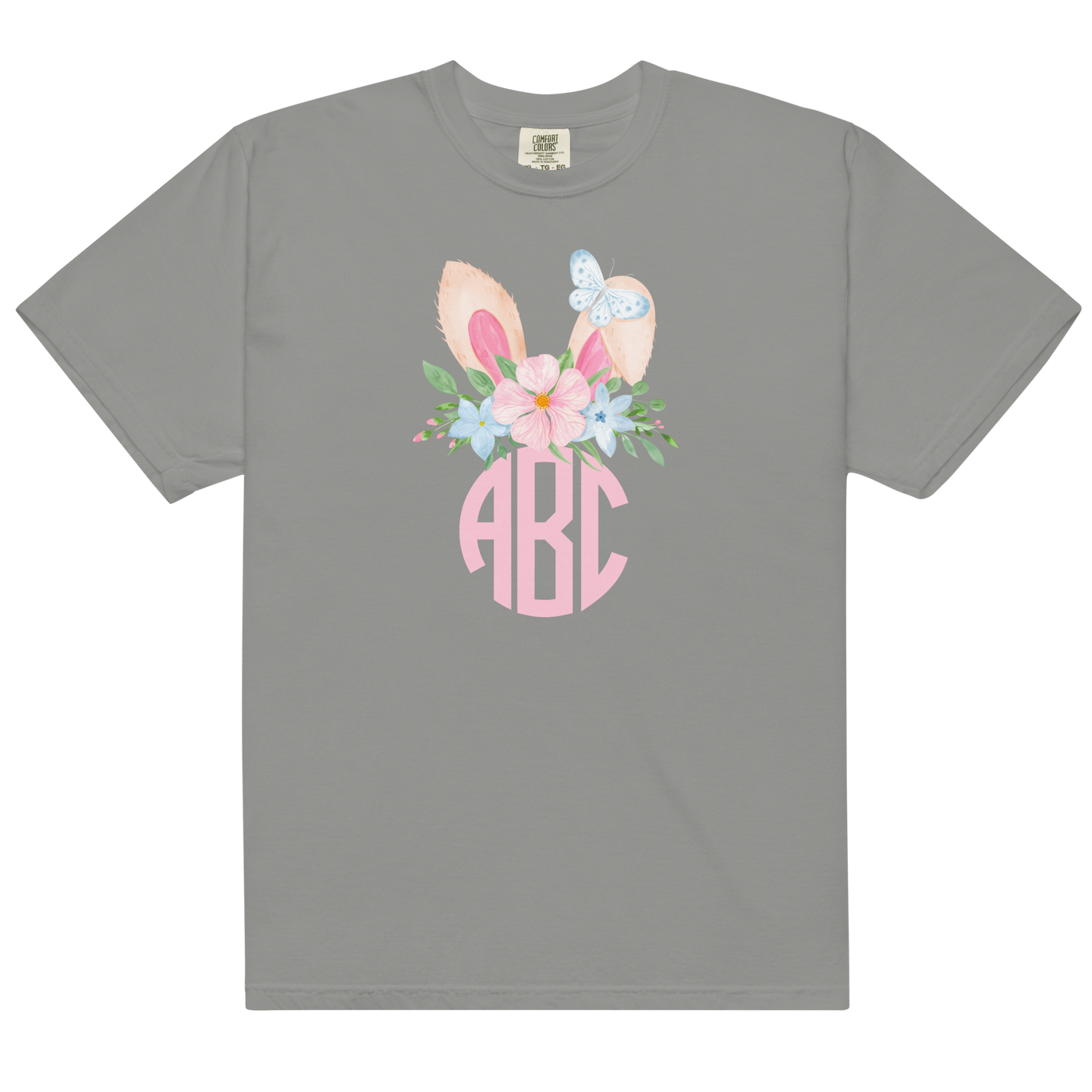 Monogrammed 'Watercolor Bunny Ears' T-Shirt