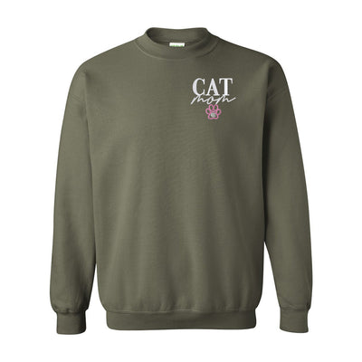 Monogrammed Cat Mom Crewneck Sweatshirt