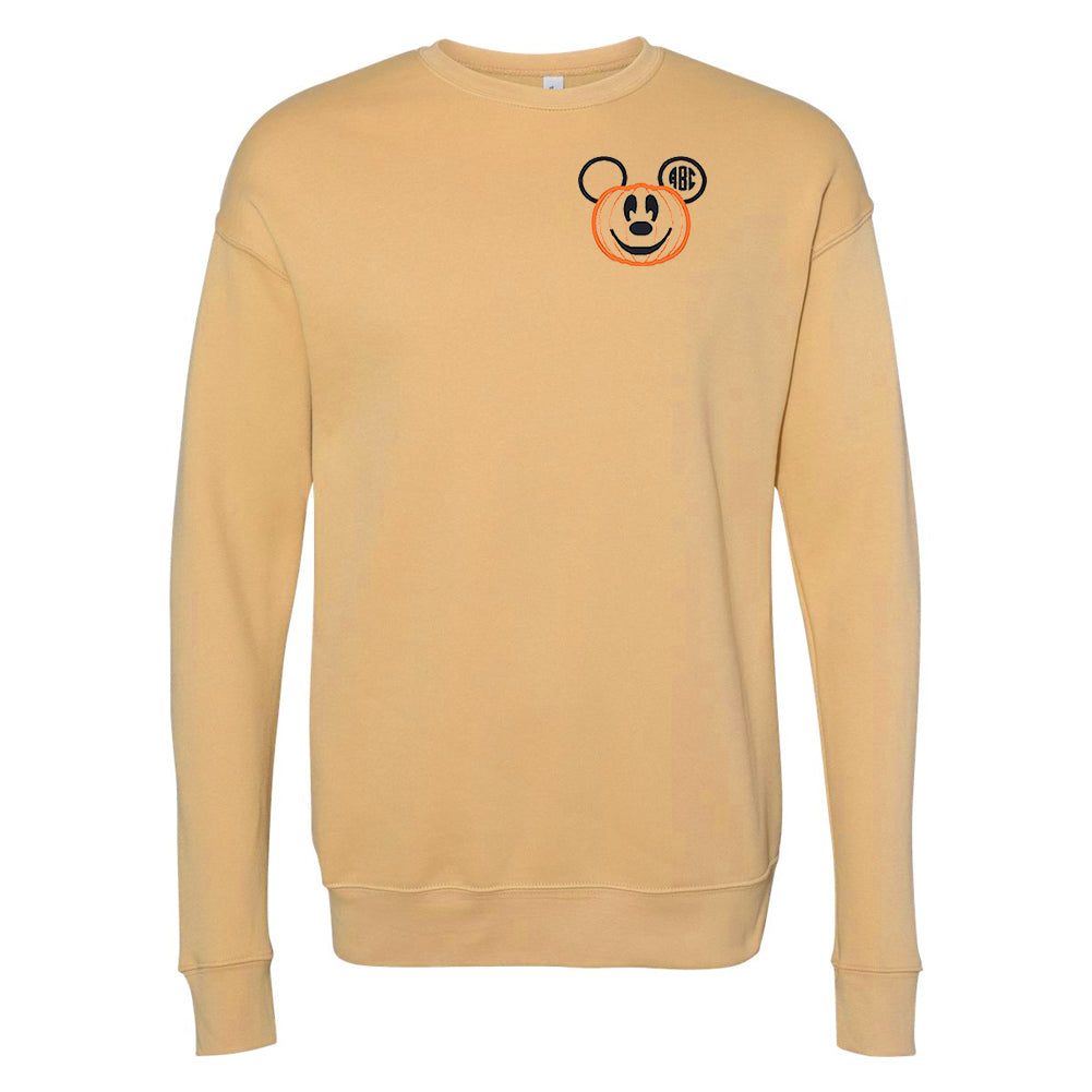 Monogrammed Mickey Pumpkin Premium Crewneck Sweatshirt