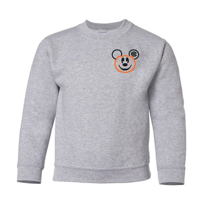 Kids Monogrammed Mickey Pumpkin Crewneck Sweatshirt