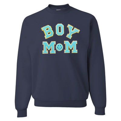 Boy Mom Letter Patch Sweatshirt