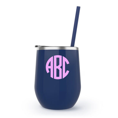 Monogrammed Wine Tumbler