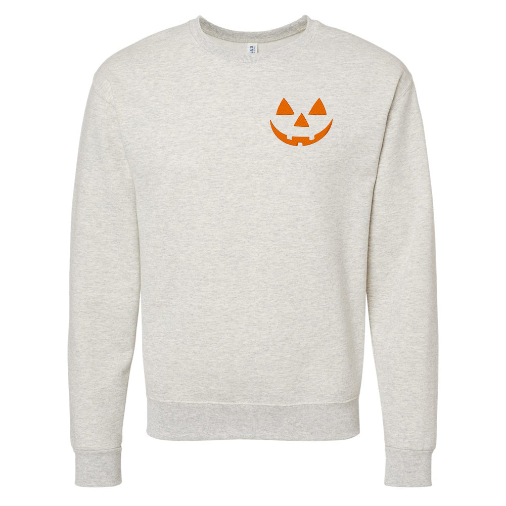 Jack-O-Lantern Face Pumpkin Crewneck Sweatshirt
