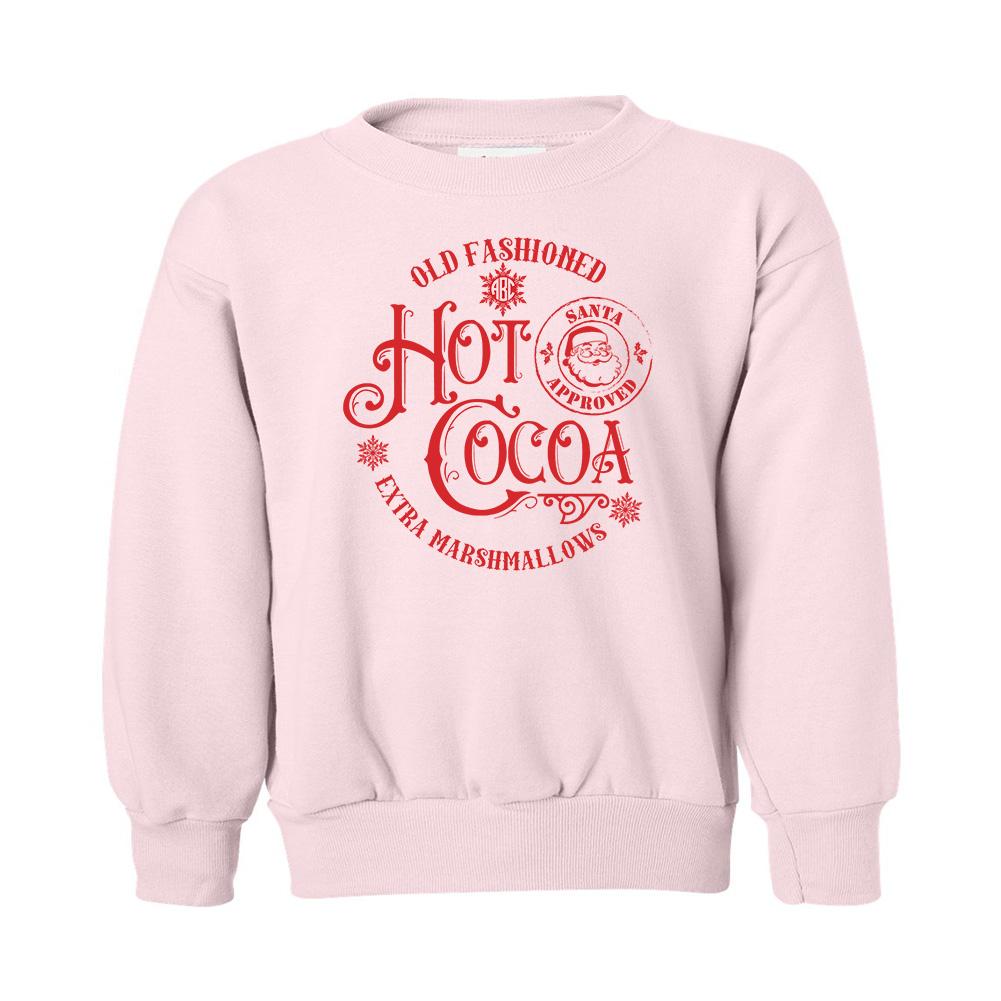 Kids Monogrammed 'Old Fashioned Hot Cocoa' Crewneck Sweatshirt