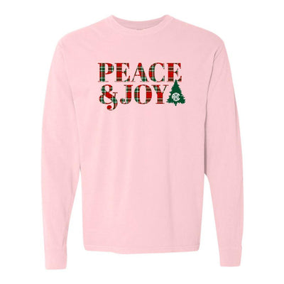 Monogrammed 'Peace & Joy' Long Sleeve T-Shirt