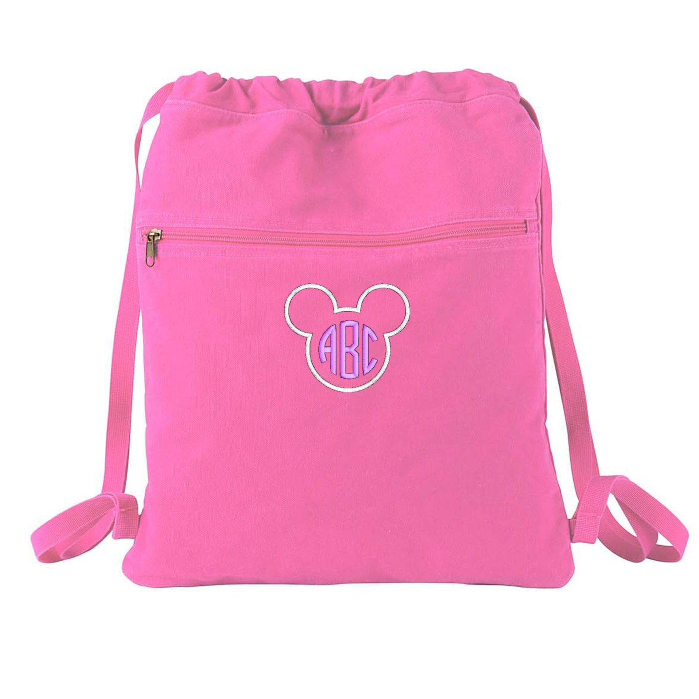 Monogrammed Mickey Mouse Cinched Backpack