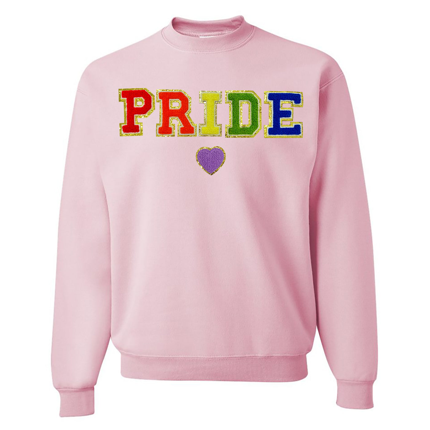 Pride Letter Patch Crewneck Sweatshirt