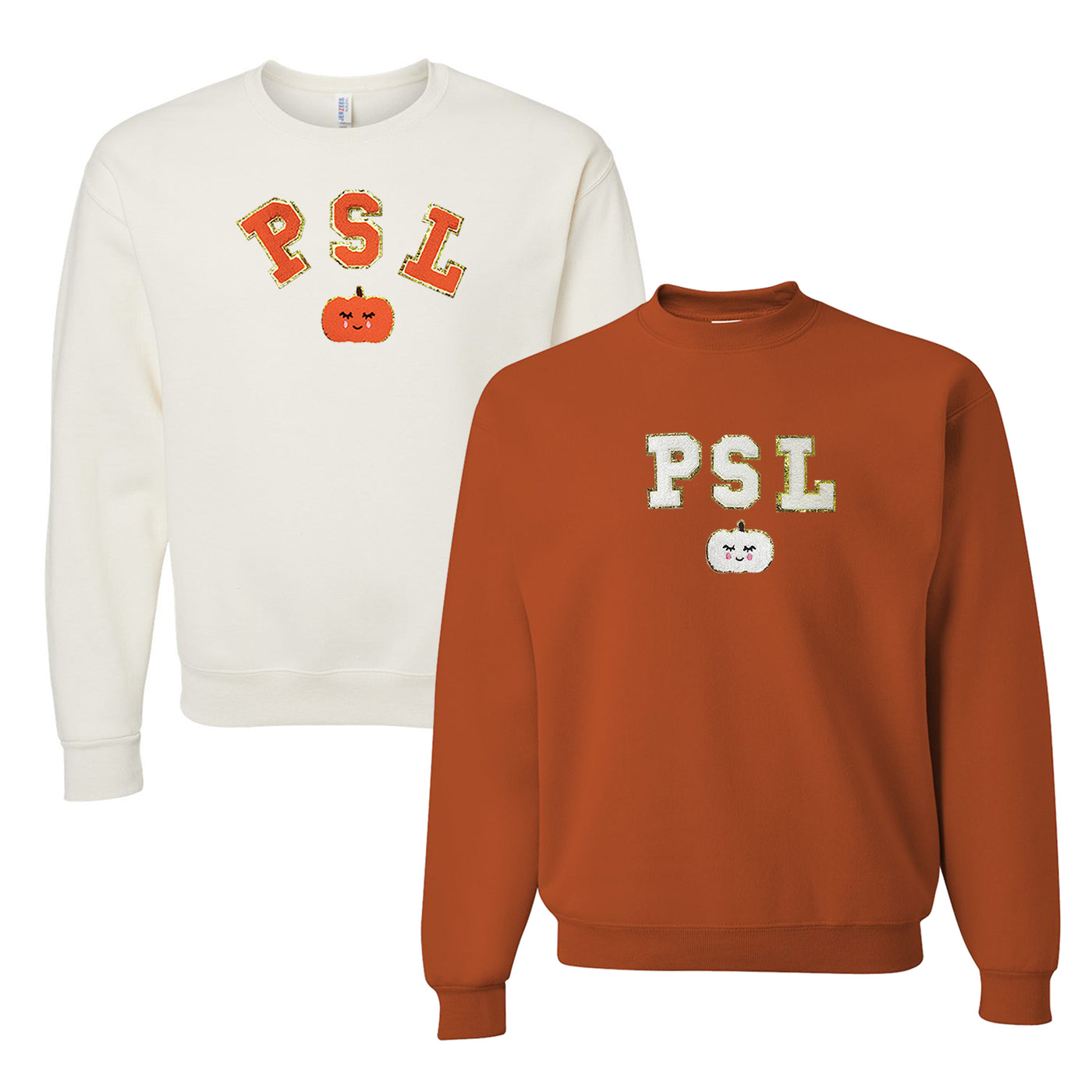 PSL Letter Patch Crewneck Sweatshirt