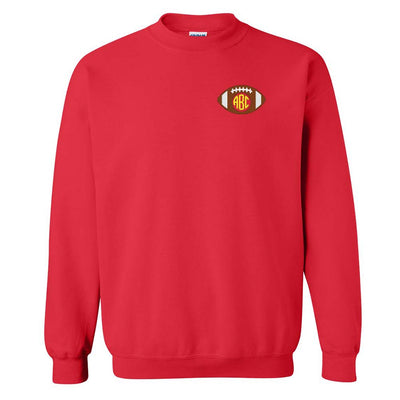 Monogrammed Football Crewneck Sweatshirt