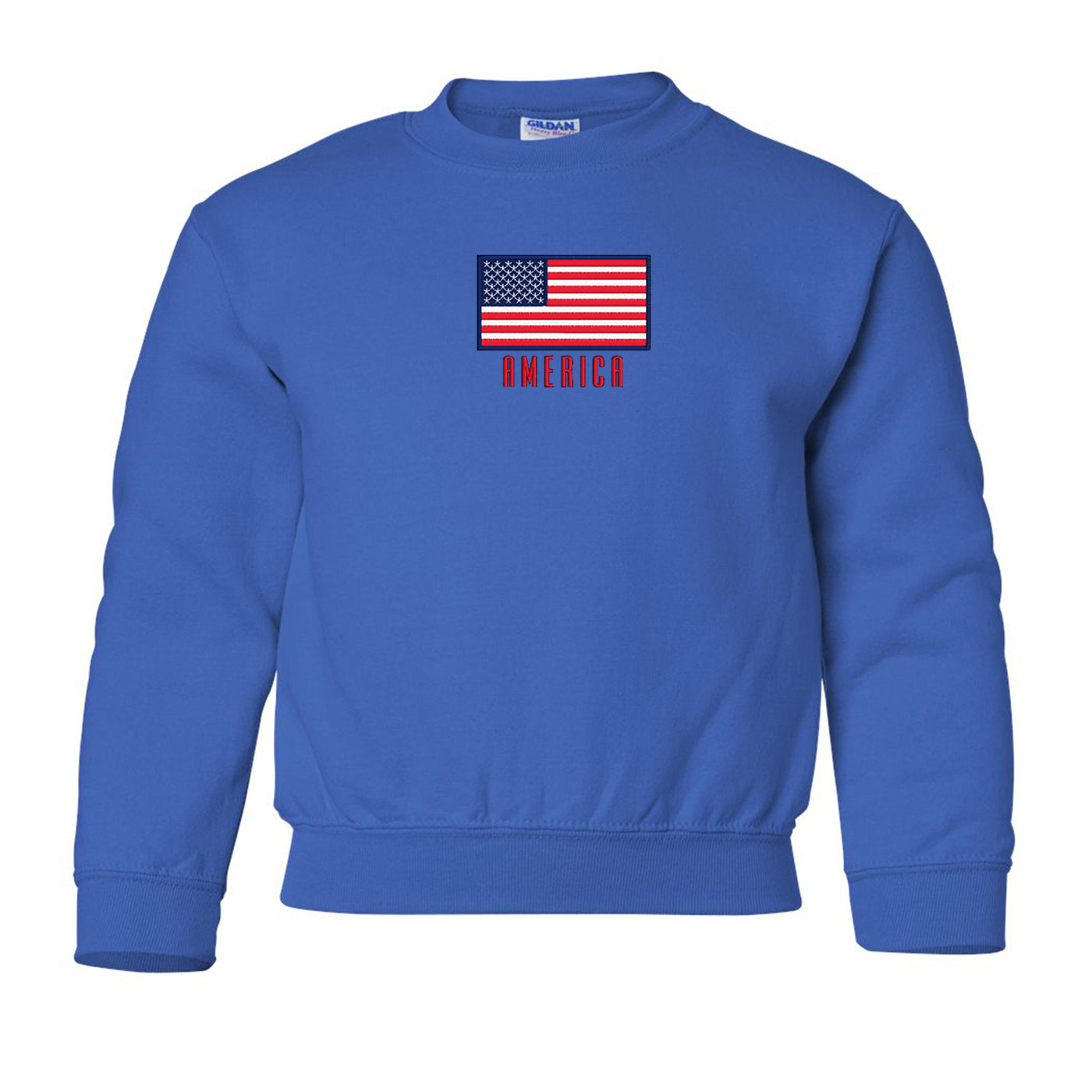 Kids 'American Flag' Crewneck Sweatshirt