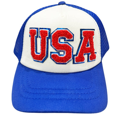 USA Letter Patch Trucker Hat