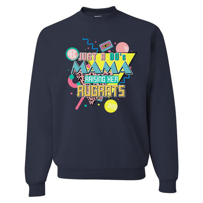 Monogrammed '90's 'Mama' Crewneck Sweatshirt