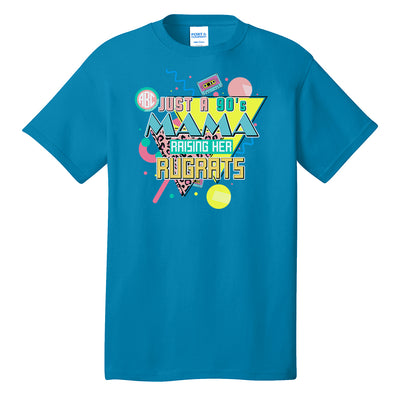 Monogrammed '90's Mama' Neon T-Shirt