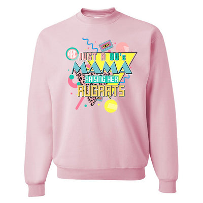 Monogrammed '90's 'Mama' Crewneck Sweatshirt