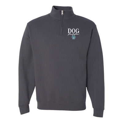 Monogrammed Dog Mom Quarter Zip Sweatshirt