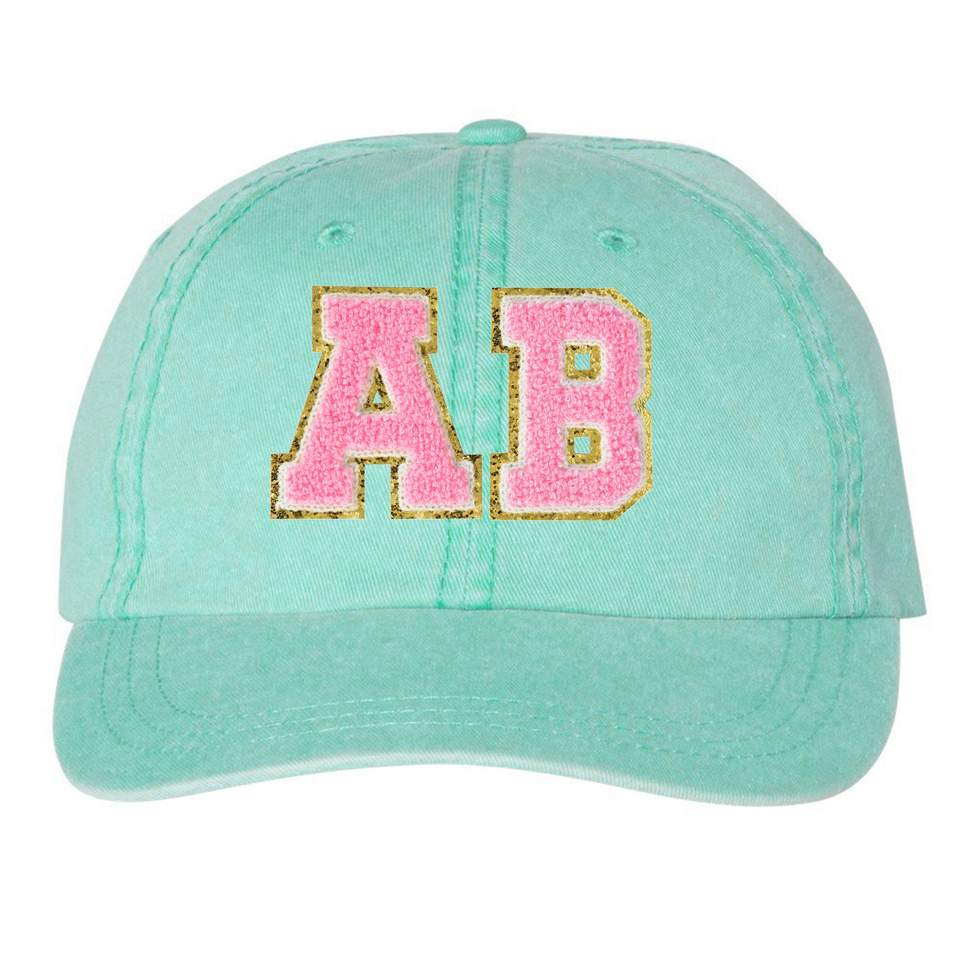 Initialed Letter Patch Baseball Hat